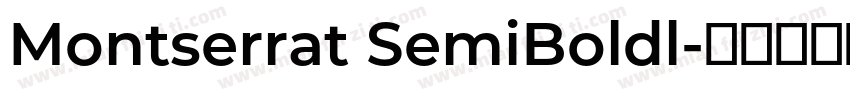 Montserrat SemiBoldl字体转换